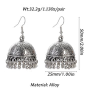Pendientes Piercing Indian Jewelry Jhumka Tassel Earrings Women Accessories Kolczyki Silver Color Earring Trendy Party Ear rings