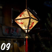 ચંદ્ર ઉત્સવ રેબિટ લાઇટ મધ્ય પાનખર ઉત્સવ ફાનસ બનાવવાનું DIY મટીરીયલ રેટ્રો પોર્ટેબલ પેલેસ ફાનસ ફૂલ કાગળ ફાનસ