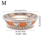 Tibetan Fruit Altars Plate,Multi-size Resin Stainless Steel Circle Saucer,Buddhist Offering Holy Plate,Buddhism Religious Items