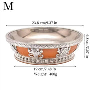 Tibetan Fruit Altars Plate,Multi-size Resin Stainless Steel Circle Saucer,Buddhist Offering Holy Plate,Buddhism Religious Items