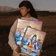 Modern Hindu God Lord Shiva Buddha Portrait Anime Poster Wall for Living Room Bar Wall Sticker Study Home Living Room Decoration