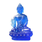 Resin Craft Medicine Buddha Statue Thai-style Zen Ornaments Resin Buddha Crafts Handmade Pharmacist Buddhist Sculpture