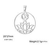 EUEAVAN 5pcs Unalome Lotus Flower Pendant Buddha Buddhism Om Yoga Charms Necklace Earrings Amulet Jewelry Making Supplies DIY