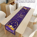 Ramadan Table Runner Eid Mubarak Decor For Home 2025 Tablecloth Islamic Muslim Party Supplies Ramadan Kareem Eid Al-Fitr Gifts