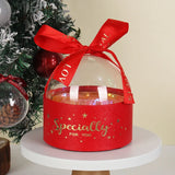 2023 Happy New Year Christmas Festival Hot Gold Semicircle Transparent Hug Bucket Gift Box Empty Candy Chocolate Packaging Box