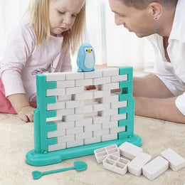 Mini Fun Save Penguin Ice Breaker Strategy Game Interactive Balance Blocks Board Game for Parent-Child Family Fun and Learning