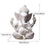 Vilead Sandstone Indian Ganesha Elephant God Statue Religious Hindu Fengshui Buddha Sculpture Shop Office Home Decoration Crafts