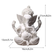 Vilead Sandstone Indian Ganesha Elephant God Statue Religious Hindu Fengshui Buddha Sculpture Shop Office Home Decoration Crafts