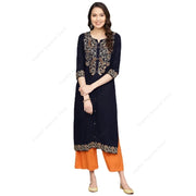 મહિલાઓ માટે ભારતીય કપડાં ટોપ્સ પેન્ટ્સ કોટન ભરતકામ કુર્તા મહિલા ભારતીય પરંપરાગત કપડાં એથનિક શૈલીઓ 2-પીસી સેટ