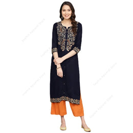 મહિલાઓ માટે ભારતીય કપડાં ટોપ્સ પેન્ટ્સ કોટન ભરતકામ કુર્તા મહિલા ભારતીય પરંપરાગત કપડાં એથનિક શૈલીઓ 2-પીસી સેટ