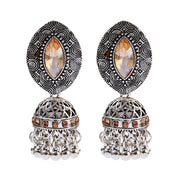 Ethnic Retro Geometric Turkish Jhumka Earrings For Women Indian Jewelry Flower Gold Color Bell Tassel Dangling Earrings