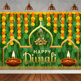 ભારતીય પરંપરાગત હેપ્પી દિવાળી બેકડ્રોપ્સ ફેસ્ટિવલ ઓફ લાઇટ્સ પાર્ટી મ્યુરલ હિન્દુ મીણબત્તી બેકગ્રાઉન્ડ પ્રોપ રૂમ ડેકોર કસ્ટમ સપ્લાય