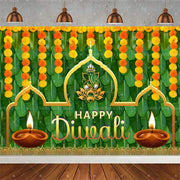 ભારતીય પરંપરાગત હેપ્પી દિવાળી બેકડ્રોપ્સ ફેસ્ટિવલ ઓફ લાઇટ્સ પાર્ટી મ્યુરલ હિન્દુ મીણબત્તી બેકગ્રાઉન્ડ પ્રોપ રૂમ ડેકોર કસ્ટમ સપ્લાય