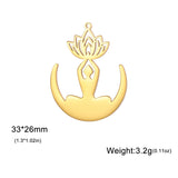 EUEAVAN 5pcs Unalome Lotus Flower Pendant Buddha Buddhism Om Yoga Charms Necklace Earrings Amulet Jewelry Making Supplies DIY