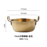 1pcs Stainless Steel Korean Style Pot Golden Sauce Dishes Appetizer Serving Dishes Sets Tray Spice Plates Kitchen Tableware