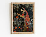 ભારતીય છોકરીના પોસ્ટર મુઘલ પ્રેરિત પરંપરાગત ભારતીય પાકિસ્તાની આર્ટ પ્રિન્ટ કેનવાસ પેઇન્ટિંગ વોલ આર્ટ પિક્ચર્સ હોમ રૂમ ડેકોર