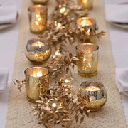 Gold Votive Candle Holder 12Pcs Speckled Glass Tealight for Wedding Parties Hotel Cafe Bar Birthday Home Decoration Party Gift