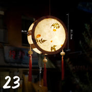 ચંદ્ર ઉત્સવ રેબિટ લાઇટ મધ્ય પાનખર ઉત્સવ ફાનસ બનાવવાનું DIY મટીરીયલ રેટ્રો પોર્ટેબલ પેલેસ ફાનસ ફૂલ કાગળ ફાનસ