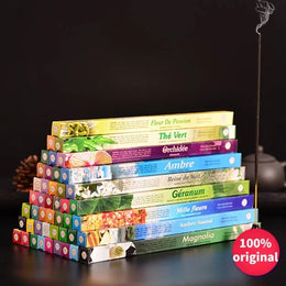 ફ્લુટ ઈન્ડિયા સ્ટિક ધૂપ સફેદ ઋષિ ચંદન કુદરતી ઘરગથ્થુ ઇન્ડોર સ્વચ્છ હવા ભારતીય ધૂપ લાકડીઓ હાથથી બનાવેલ ધ્યાન