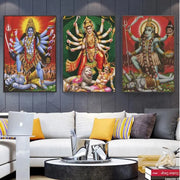 Shiva Parvati Posters Indian Religious Wall Art Canvas Paintings Vishnu Modern Living Room Home Decoration Pictures Frameless