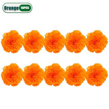 10-100PCS Artificial Marigold and Carnation Flowers for Halloween Day of The Dead Diwali Crafts and Festival Decorations