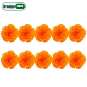 10-100PCS Artificial Marigold and Carnation Flowers for Halloween Day of The Dead Diwali Crafts and Festival Decorations