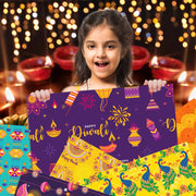 ૨૪ પીસી ભારતીય દિવાળી DIY ક્રાફ્ટ પેપર પાર્ટી ગિફ્ટ્સ ડેકોરેટિવ પેકિંગ ક્રાફ્ટ રેપિંગ પેપર્સ ૩૦*૩૦ સે.મી.