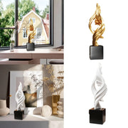 Abstract Art Statue Crafts Modern Creative Resin Desktop Sculpture for Bedroom Bookshelf Cabinets Shelf House Home Office