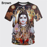Hindu God Lord Shiva 3D Print T-Shirts Men/Women O-Neck Short Sleeve T shirt Oversized Tees Tops Trend Streetwear Kids Clothing