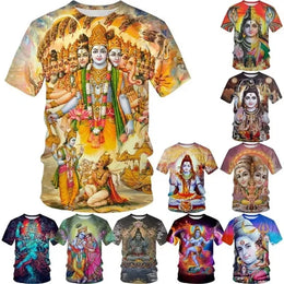 Hindu God Lord Shiva 3D Print T-Shirts Men/Women O-Neck Short Sleeve T shirt Oversized Tees Tops Trend Streetwear Kids Clothing