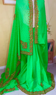 Indian Sari Women Nepal Saree Sequin 6 Meter Vintage