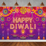 ભારતીય પરંપરાગત હેપ્પી દિવાળી બેકડ્રોપ્સ ફેસ્ટિવલ ઓફ લાઇટ્સ પાર્ટી મ્યુરલ હિન્દુ મીણબત્તી બેકગ્રાઉન્ડ પ્રોપ રૂમ ડેકોર કસ્ટમ સપ્લાય