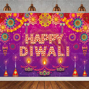 ભારતીય પરંપરાગત હેપ્પી દિવાળી બેકડ્રોપ્સ ફેસ્ટિવલ ઓફ લાઇટ્સ પાર્ટી મ્યુરલ હિન્દુ મીણબત્તી બેકગ્રાઉન્ડ પ્રોપ રૂમ ડેકોર કસ્ટમ સપ્લાય