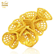 XUHUANG Dubai Gold Color Rings For Women Wedding Africa Bride Indian Fashion Hawaiian Jewelry Party Gifts New Style