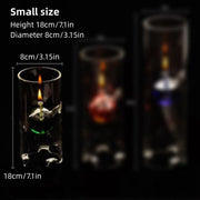 Romantic Glass Oil Lamp Transparent Windproof Candlestick Retro Wedding Party Living Room Home Decoration Crafts