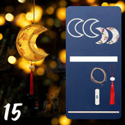 ચંદ્ર ઉત્સવ રેબિટ લાઇટ મધ્ય પાનખર ઉત્સવ ફાનસ બનાવવાનું DIY મટીરીયલ રેટ્રો પોર્ટેબલ પેલેસ ફાનસ ફૂલ કાગળ ફાનસ