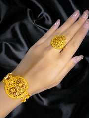 ANIID Brazilian 24K Gold Color Jewelry Sets Wedding Dubai Necklace Earrings For Women Nigerian Indian Bridal Set Party Gifts