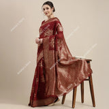 Indian Saree Dress for Women Ethnic Party Costume Traditional Sari Wedding Reception/Bharatanatyam Dance Performance No Tops