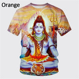 Hindu God Lord Shiva 3D Print T-Shirts Men/Women O-Neck Short Sleeve T shirt Oversized Tees Tops Trend Streetwear Kids Clothing