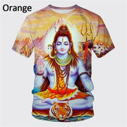 Hindu God Lord Shiva 3D Print T-Shirts Men/Women O-Neck Short Sleeve T shirt Oversized Tees Tops Trend Streetwear Kids Clothing