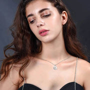 Small Yoga Pendant Gold Color Stainless Steel Indian Hindoo Hindu Buddhist OM Charm Necklace For Women Religious Jewelry Gift