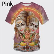 Hindu God Lord Shiva 3D Print T-Shirts Men/Women O-Neck Short Sleeve T shirt Oversized Tees Tops Trend Streetwear Kids Clothing