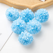 100PCS Artificial Hydrangea Flowers Wholesale Wedding Home Party Room Decoration Christmas Candy Box Fake Silk Scrapbook Plants