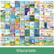 60pcs/Set Video Reading Children's English Early Learning Picture Book Storybook Enlightenment Cognitive Tale Bedtime Story