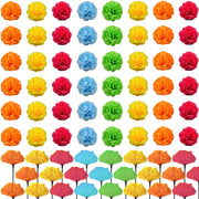 10-100PCS Marigold Garland for Diwali Wedding Decoration Artificial Marigold Flowers for Fiesta Day of The Dead Mexican Party