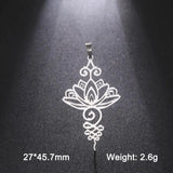 EUEAVAN 5pcs Unalome Lotus Flower Pendant Buddha Buddhism Om Yoga Charms Necklace Earrings Amulet Jewelry Making Supplies DIY