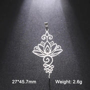 EUEAVAN 5pcs Unalome Lotus Flower Pendant Buddha Buddhism Om Yoga Charms Necklace Earrings Amulet Jewelry Making Supplies DIY