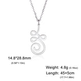 Skyrim Lotus Flower Yoga Om Unalome Pendant Necklace Stainless Steel Neck Chain for Women Buddhism Mandala Amulet Jewelry Gift