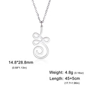 Skyrim Lotus Flower Yoga Om Unalome Pendant Necklace Stainless Steel Neck Chain for Women Buddhism Mandala Amulet Jewelry Gift