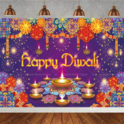 ભારતીય પરંપરાગત હેપ્પી દિવાળી બેકડ્રોપ્સ ફેસ્ટિવલ ઓફ લાઇટ્સ પાર્ટી મ્યુરલ હિન્દુ મીણબત્તી બેકગ્રાઉન્ડ પ્રોપ રૂમ ડેકોર કસ્ટમ સપ્લાય